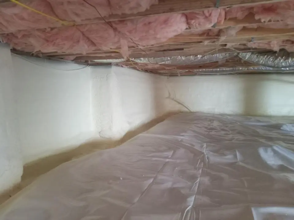 Crawl space encapsulation with closed-cell spray foam for Metal Roof Coating in Auburn